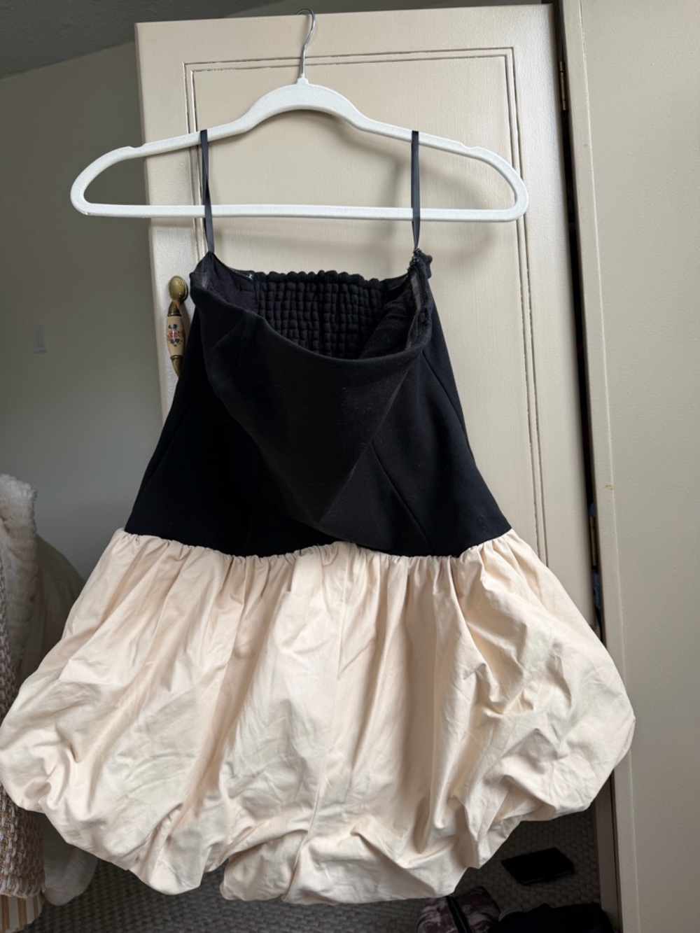 Maeve Black and Cream Two-Tone Bubble Dress for Girls